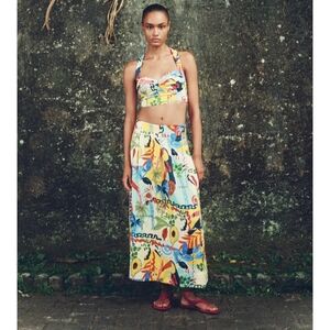 ZARA PRINTED CROP TOP. SIZE SMALL